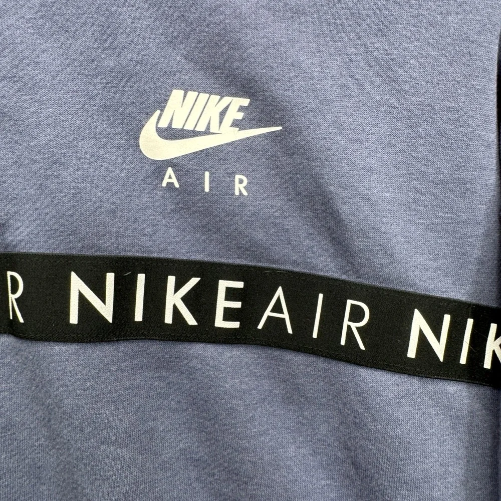 Nike Air Quarter Zip Sweatshirt Womens Large Blue Long Sleeve Cropped Fleece